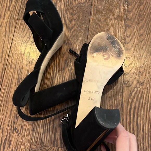 Staccato Women's Black Strappy Sandals - Picture 4 of 4